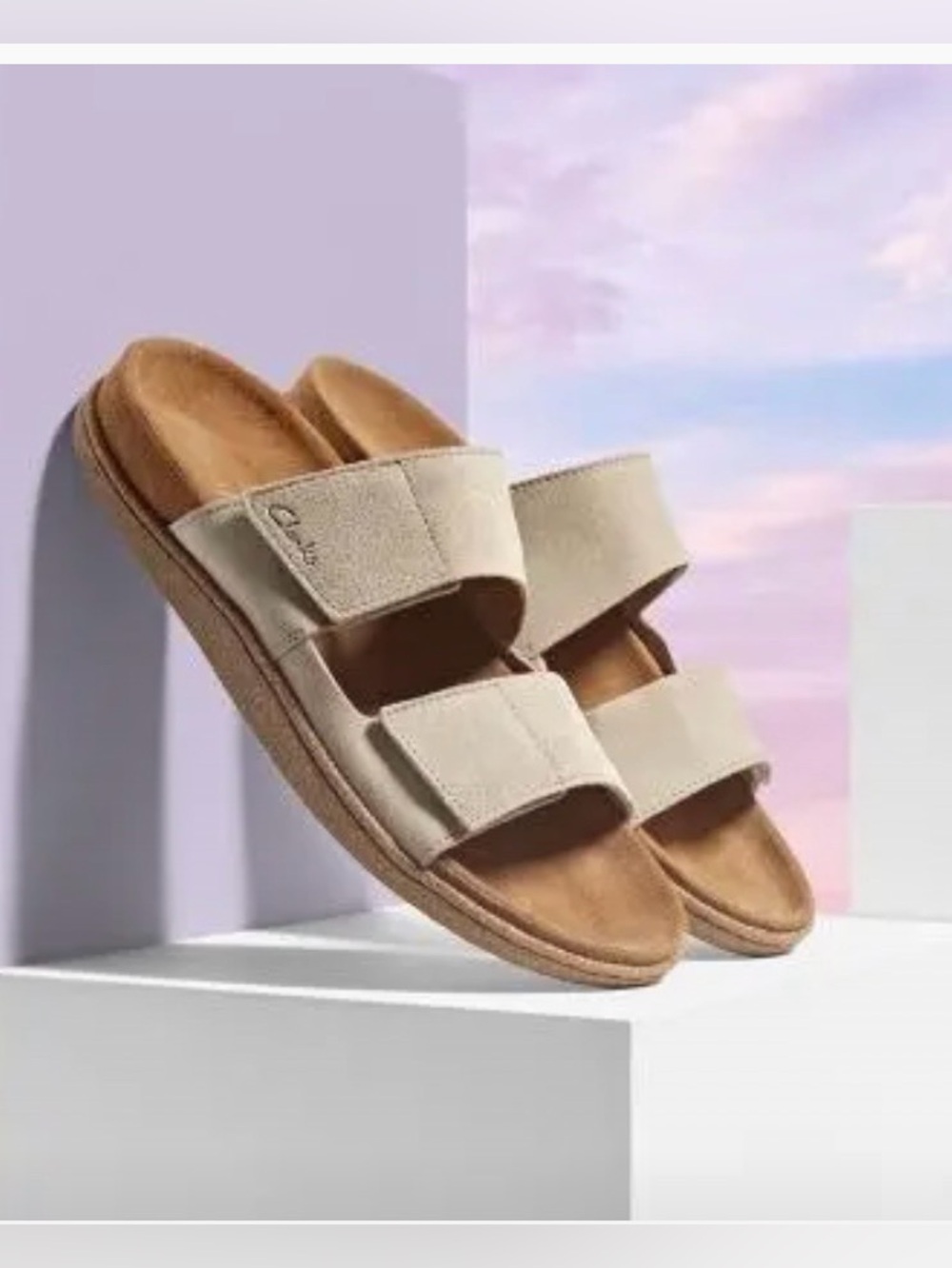 🆕 Clarks Men’s Pilton Strap in Sand Suede - 13 - NWOT